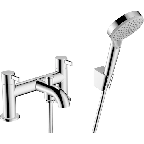 Hansgrohe Zesis S 2-lyukú kádperemre szerelhető csaptelep, váltószeleppel és Vernis Blend kézizuhannyal Vario Króm 74424000