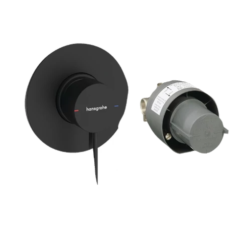 Hansgrohe Zesis S Egykaros zuhanycsaptelep szett, falsík alatti Matt Fekete 74618670