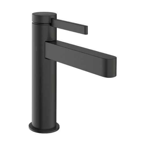Hansgrohe Finoris Egykaros mosdócsaptelep 110, CoolStart, automata lefolyógarnitúrával, Szálcsiszolt Fekete Króm 76025340