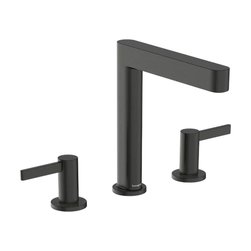 Hansgrohe Finoris Mosdócsaptelep 160, push-open lefolyógarnitúrával, Szálcsiszolt Fekete Króm 76034340