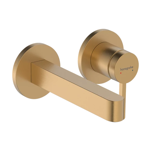Hansgrohe Finoris Egykaros mosdócsaptelep falsík alatti szereléshez, 16,8 cm-es kifolyóval, Szálcsiszolt Bronz 76051140