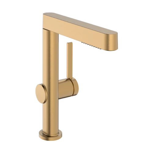 Hansgrohe Finoris Egykaros mosdócsaptelep 230, elforgatható kifolyóval és push-open lefolyógarnitúrával, Szálcsiszolt Bronz 76060140