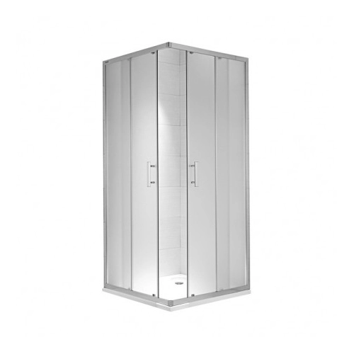 JIKA CUBITO szögletes zuhanykabin, 80x80 cm, ezüst profil, átlátszó üveg H2512410026681