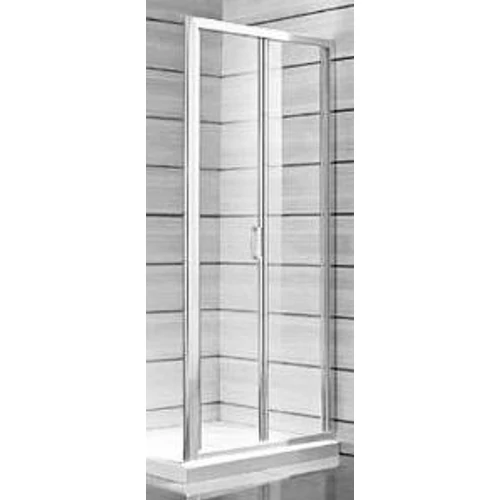 JIKA LYRA PLUS összehajtható zuhanyajtó, 90 cm, átlátszó üveg, fehér profil H2553820006681