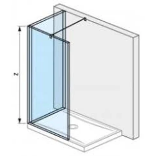 JIKA Walk-In PURE "L" zuhanyfal 140x90cm H2694260026681