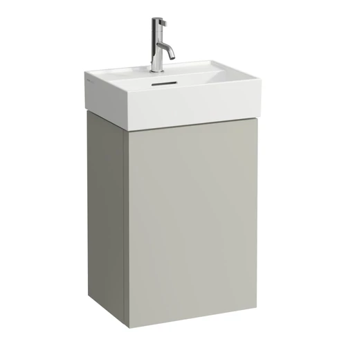 LAUFEN Kartell LAUFEN Alsószekrény a H815330 mosdóhoz, 1 ajtóval, zsanér a jobb oldalon, Kavics Szürke H4075040336411