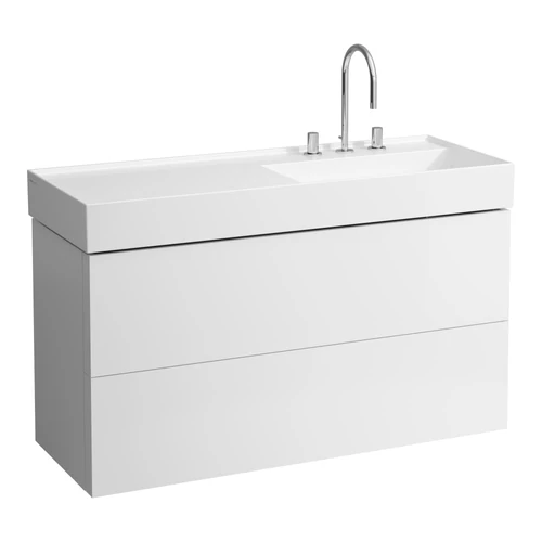 LAUFEN Kartell LAUFEN Alsószekrény, két fiókkal, 813333 tip. mosdóhoz, Matt Fehér H4076490336401