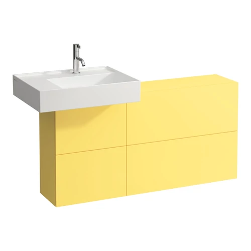 LAUFEN Kartell LAUFEN Oldal polc egy ajtóval és két polccal, mosdó balos, Mustár Sárga H4082910336441