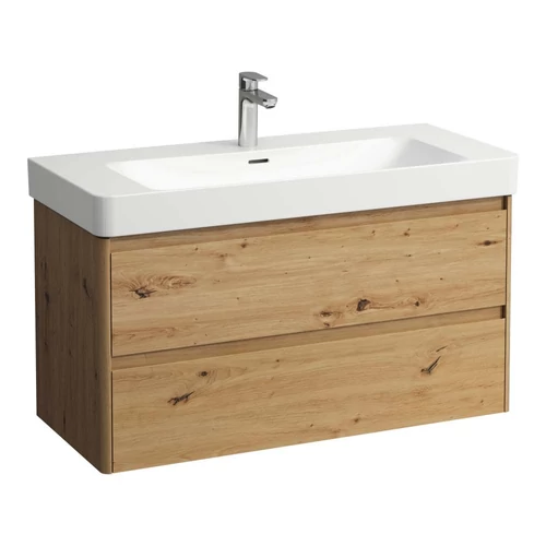 LAUFEN BASE 2.0 Alsószekrény, 2 fiók, PRO S H813966 / PRO X 810869 mosdóhoz, Vad Tölgy H4113121082671