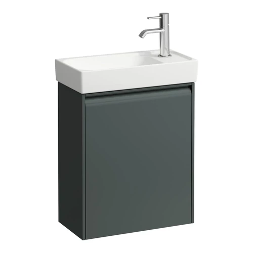 LAUFEN MEDA Alsószekrény 460 mm, 1 ajtóval, ajtózsanér jobb oldalon, H815113 mosdóhoz, Traffic Szürke H4215520112661