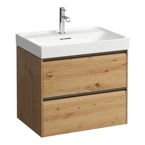 LAUFEN MEDA Alsószekrény 650 mm, 2 fiókkal, H810114 mosdóhoz, Vad Tölgy H4215820112671
