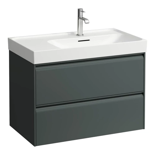 LAUFEN MEDA Alsószekrény 800 mm, 2 fiókkal, H817115 mosdóhoz, Traffic Szürke H4215920112661