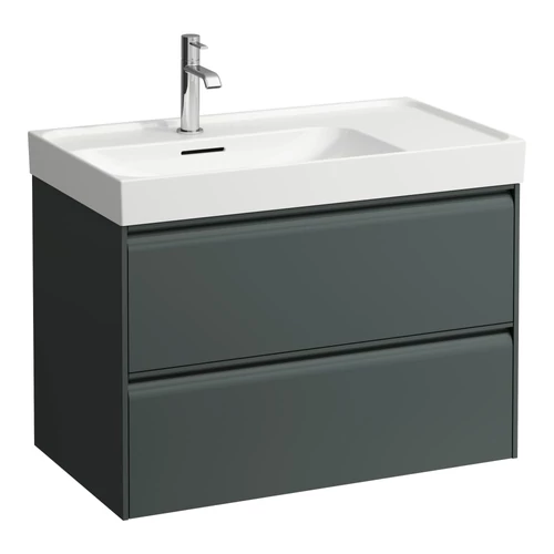 LAUFEN MEDA Alsószekrény 800 mm, 2 fiókkal, H817116 mosdóhoz, Traffic Szürke H4216020112661