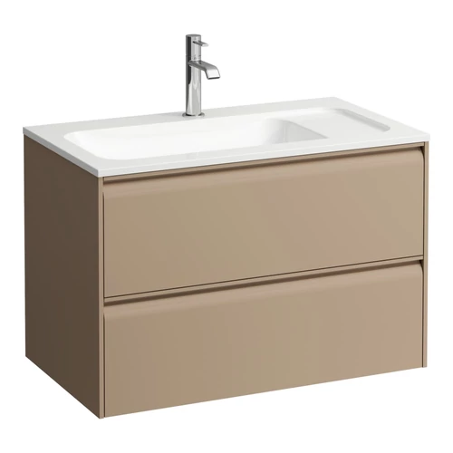 LAUFEN MEDA Alsószekrény 800 mm, 2 fiókkal, H814117 Marbond kompozit anyagú mosdóhoz, Cappuccino H4216820114651