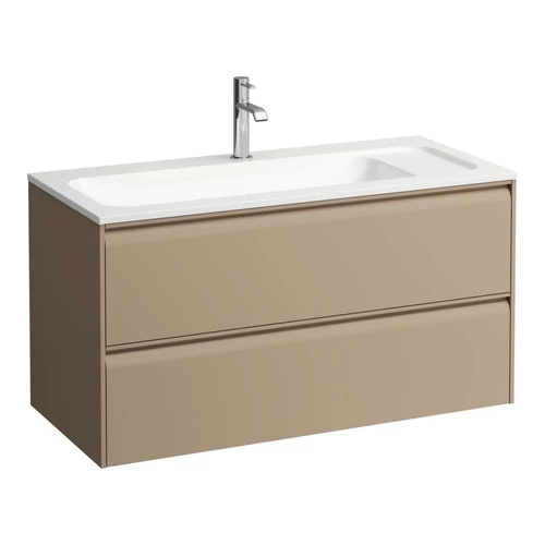 LAUFEN MEDA Alsószekrény 1000 mm, 2 fiókkal, H814118 Marbond kompozit anyagú mosdóhoz, Cappuccino H4216920114651