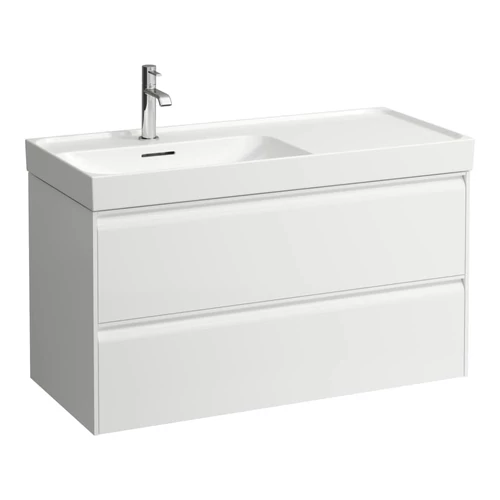 LAUFEN MEDA Alsószekrény 98,5 × 45 × 51,5 cm, 2 fiók, H817118 mosdóhoz, Matt Fehér H4217520112601