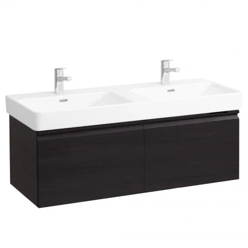 LAUFEN PRO S Alsószekrény 2 fiókkal, tartalmazza a fiókrendezőt, a H814966 mosdóhoz., Wenge 116X39.5X45 - H4835630964231