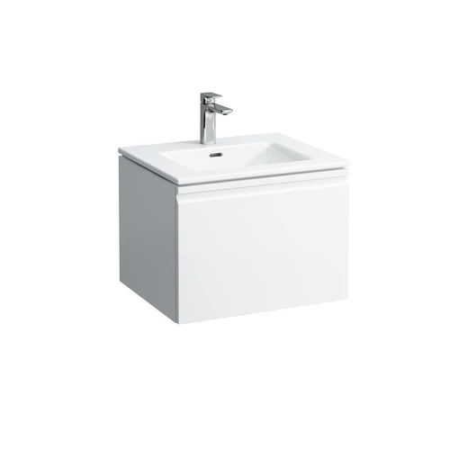 LAUFEN PRO S Mosdó alsószekrénnyel,fiókkal és finoman záródó mechanizmussal, Fényes fehér 60X46X50 - H8609614751041