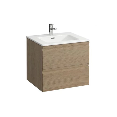 LAUFEN PRO S Mosdó alsószekrénnyel,fiókkal és finoman záródó mechanizmussal, Fényes tölgy 60X46X50 - H8609614791041