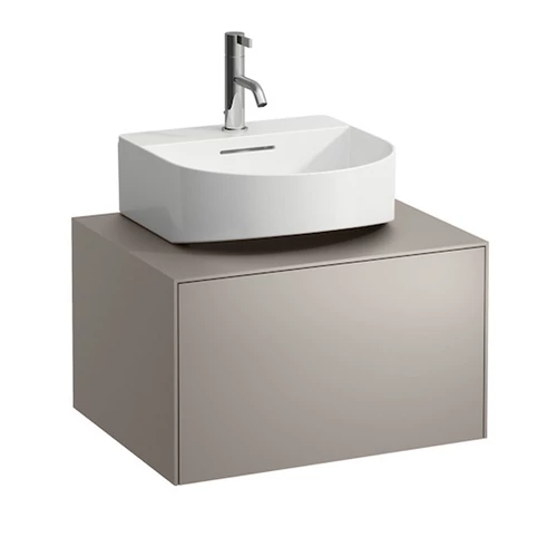 LAUFEN SONAR Fiók elem, 1 fiók, 816341 kézmosóhoz, kivágással középen, Lakkozott titán 57.5X34X45.5 - H4054310340421