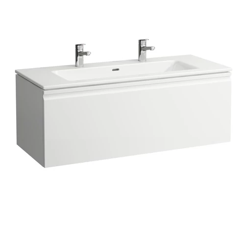 LAUFEN PRO S Mosdó és alsószekrény kombináció, két fiókkal, Fényes fehér 120X46X50 - H8609674751071