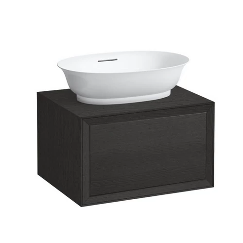 LAUFEN THE NEW CLASSIC Fiók elem 600, 1 fiók, kivágással középen, 812852, 812853 mosdótálakhoz, Feketedett tölgy 57.5X34.5X45.5 - H4060010856281