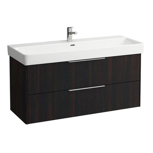 LAUFEN BASE Alsószekrény két fiókkal a 814965 mosdóhoz, Sötétbarna szil 116X53X44 - H4024921102631
