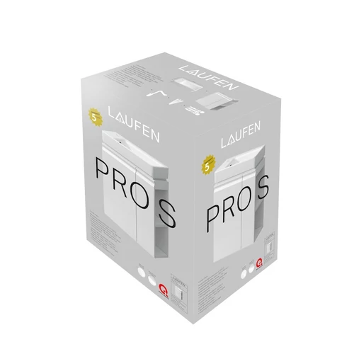 LAUFEN PRO S Kézmosó, asszimetrikus bal oldali 815955 „Combi-Pack” alsószekrénnyel, szifonnal és rögzítő készlettel, Fehér 48X69X28 - H8629654631041