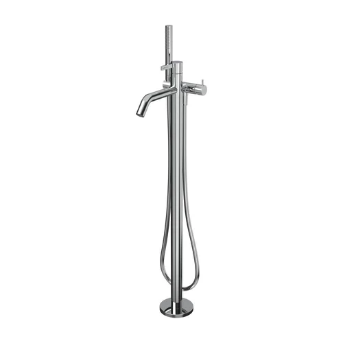 LAUFEN Kartell LAUFEN Szabadonálló kádtöltő csaptelep, 1250 mm szintetikus flexibilis tömlővel és kézizuhannyal, Króm H3213380041211