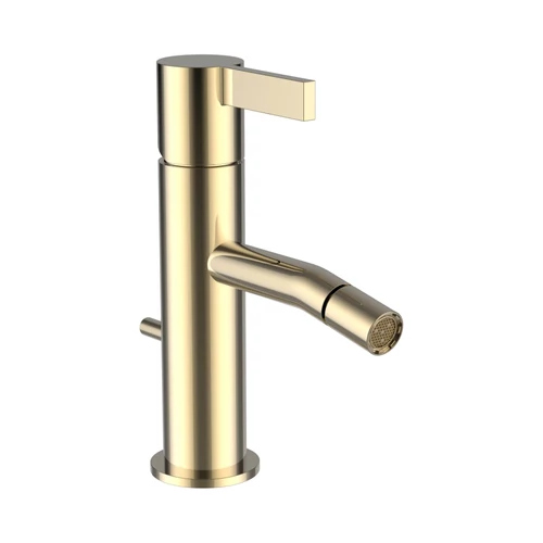 LAUFEN Kartell LAUFEN Single lever bidet mixer, projection 110 mm, fixed spout, without pop-up waste, with pop-up rod, PVD gold_x000D_ Single lever bidet mixer, projection 110 mm, fixed spout, without pop-up waste, with pop-up rod, PVD gold H3413310011031