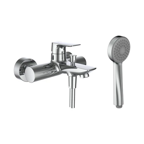 LAUFEN CITYPLUS Komplett egykaros kád csaptelep, 1500 mm-es flexibilis zuhanytömlővel és kézi zuhanyozóval , Króm HF505360100600