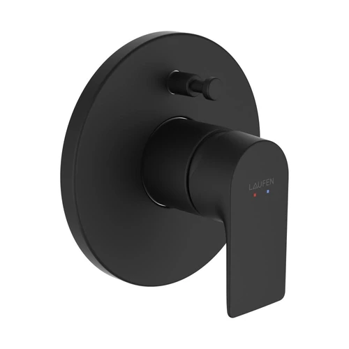 LAUFEN CITYPLUS Falba épített kád-zuhany csaptelep falon kívüli része átkapcsolóval Simiboxhoz, Matt Titán Fekete HF505389428000