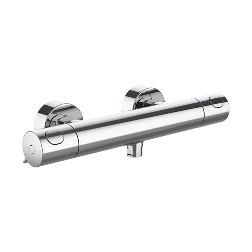 LAUFEN Showertronic Falra szerelt termosztátos zuhany csaptelep, 150 mm-es rögzítési távolsággal, tartozékok nélkül, króm HF506551100630