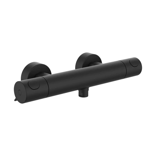 LAUFEN THERM Egykaros termosztátos zuhany csaptelep, zuhanytartozékok nélkül, Matt Titán Fekete HF506551428630