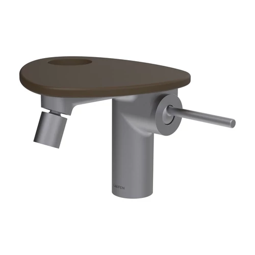 LAUFEN ADA Bidé csaptelep, Click-Clack lefolyófedővel, tálca lyukkal, Rozsdamentes Acél/Matt Kávé HF506710504000