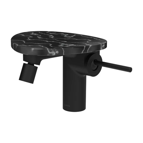 LAUFEN ADA Bidé csaptelep, Click-Clack lefolyófedővel, tálca lyuk nélkül, Fekete/Márvány Fekete HF506710516060
