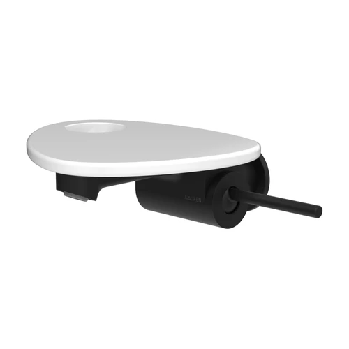 LAUFEN ADA Fali mosdó csaptelep, 1-pontos Simiboxhoz, tálca lyukkal, Fekete/Fényes Fehér HF506726511000