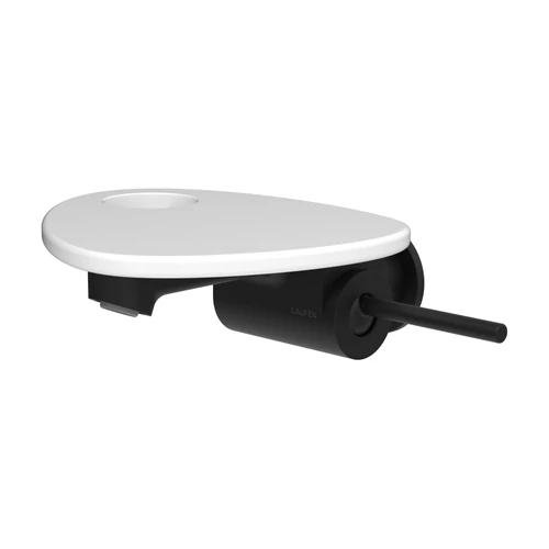 LAUFEN ADA Fali mosdó csaptelep, 1-pontos Simiboxhoz, tálca lyukkal, Fekete/Matt Fehér HF506726512000