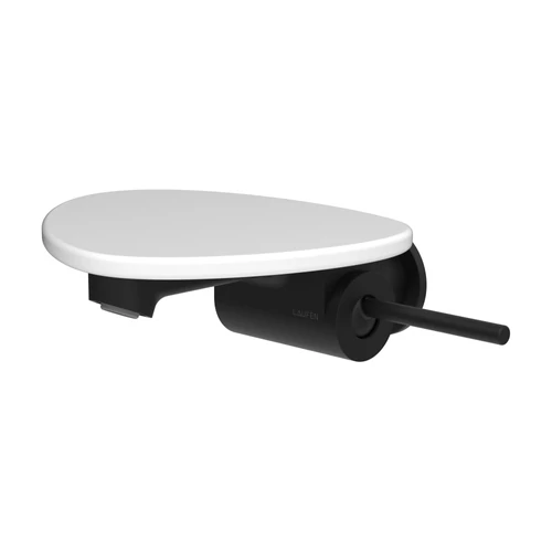 LAUFEN ADA Fali mosdó csaptelep, 1-pontos Simiboxhoz, tálca lyuk nélkül, Fekete/Matt Fehér HF506726512060