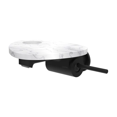 LAUFEN ADA Fali mosdó csaptelep, 1-pontos Simiboxhoz, tálca lyukkal, Fekete/Márvány Fehér HF506726515000