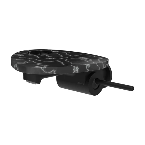 LAUFEN ADA Fali mosdó csaptelep, 1-pontos Simiboxhoz, tálca lyukkal, Fekete/Márvány Fekete HF506726516000
