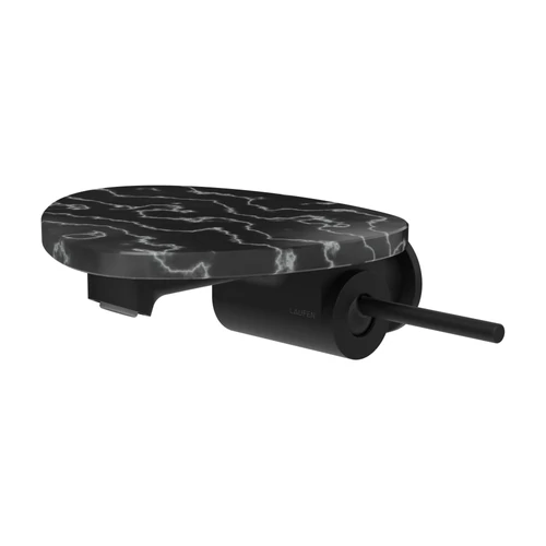 LAUFEN ADA Fali mosdó csaptelep, 1-pontos Simiboxhoz, tálca lyuk nélkül, Fekete/Márvány Fekete HF506726516060
