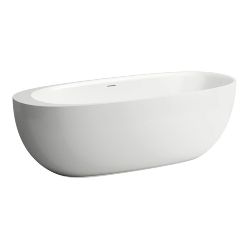 LAUFEN ILBAGNOALESSI Szabadon álló fürdőkád, Sentec solid surface anyagból, integrált túlfolyóval 185x80 cm Fehér H2209720000001