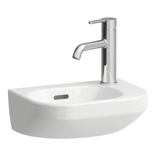 LAUFEN LUA Kézmosó, csaplyuk a jobb oldalon, 1 csaplyukkal jobb oldalon, Fehér LCC bevonattal H8150804001061