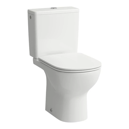 LAUFEN LUA Álló WC Kombi-Pack, rimless, mélyöblítéssel, vízszintes kivezetéssel, Fehér H8260860007611
