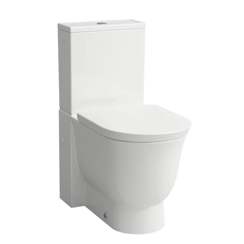 LAUFEN THE NEW CLASSIC Álló kombi-WC, mélyöblítésű, perem nélküli, Matt fehér H8248587572311