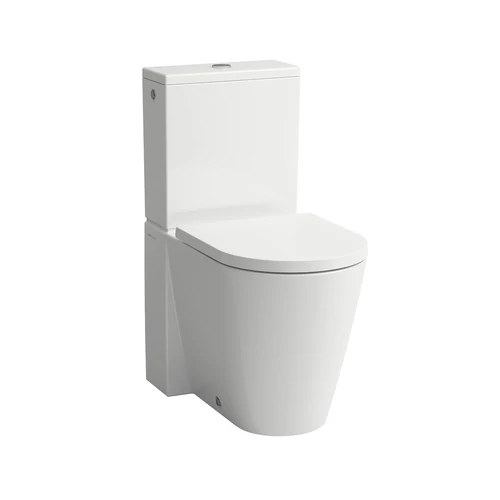 LAUFEN KARTELL BY LAUFEN Álló kombi-WC, perem nélküli, mélyöblítésű, Matt fehér H8243377570001