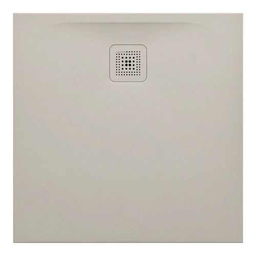 LAUFEN LAUFEN PRO Zuhanytálca, Marbond kompozit anyagból, extra lapos, négyzet alakú, kivezetés oldalt, Matt Bézs H2109501860001