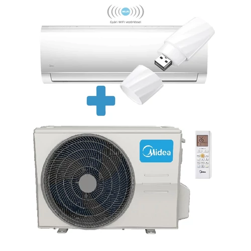 Midea MA1X-12-SP-WIFI Blanc oldalfali split (R32, 3,5 kW)