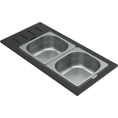 ELLECI - Tároló edény háromrészes gourmet 433 inox HPL kerettel KD012065IN